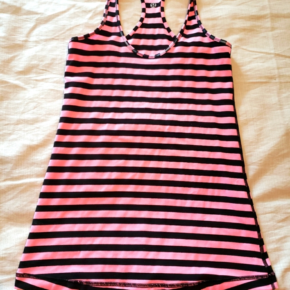 LULULEMON STRIPED RACERBACK TANK